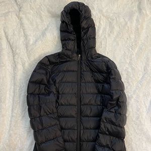 eddie bauer lightweight down puffy coat with hood